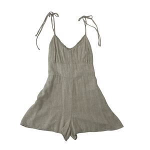 Abercrombie & Fitch women's Tan Linen Romper Playsuit Size XS
